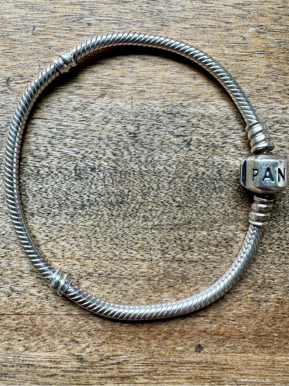Pandora Silver-Tone Twisted Snake Chain Bracelet